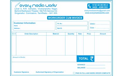 Bills Invoices Receipts Vouchers | Every Media Works | Everentures | Every Media Works