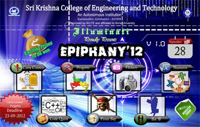 Posters | Epiphany | Sri Krishna College of Engineering and Technology | Every Media Works | Branding & Creative Designing Services | Coimbatore | TamilNadu | India
